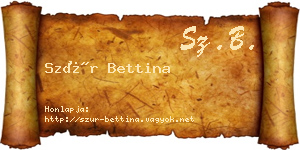 Szür Bettina névjegykártya
