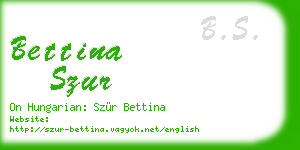 bettina szur business card