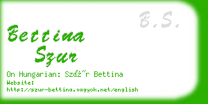 bettina szur business card